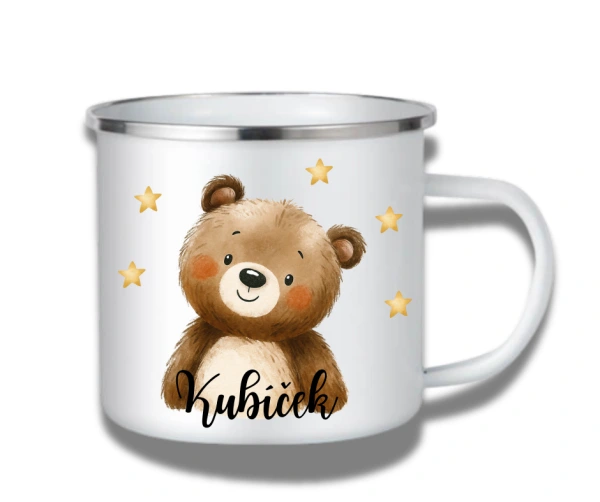 Vánoční plecháček – Medvídek s hvězdičkami