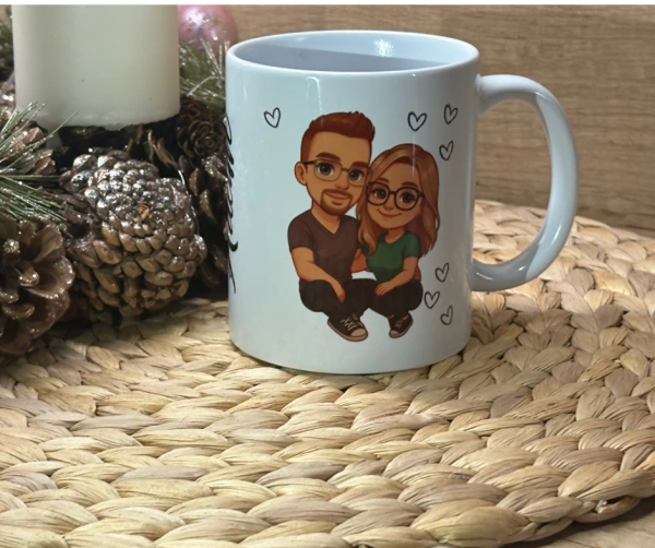 Hrnek s ilustrovaným portrétem z fotografie | Originální dárek na přání 3