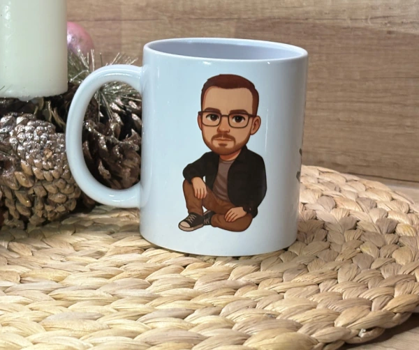 Hrnek s ilustrovaným portrétem z fotografie | Originální dárek na přání 2