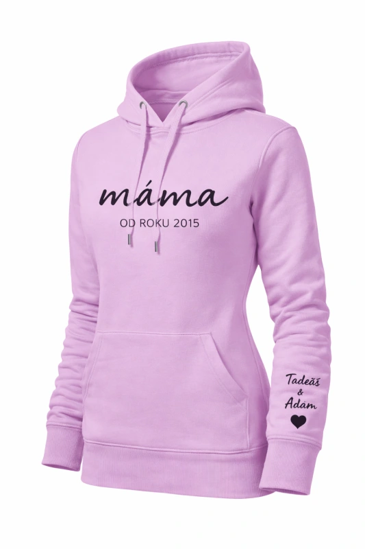 Dámská mikina Máma od roku | se jmény dětí na rukávu 2