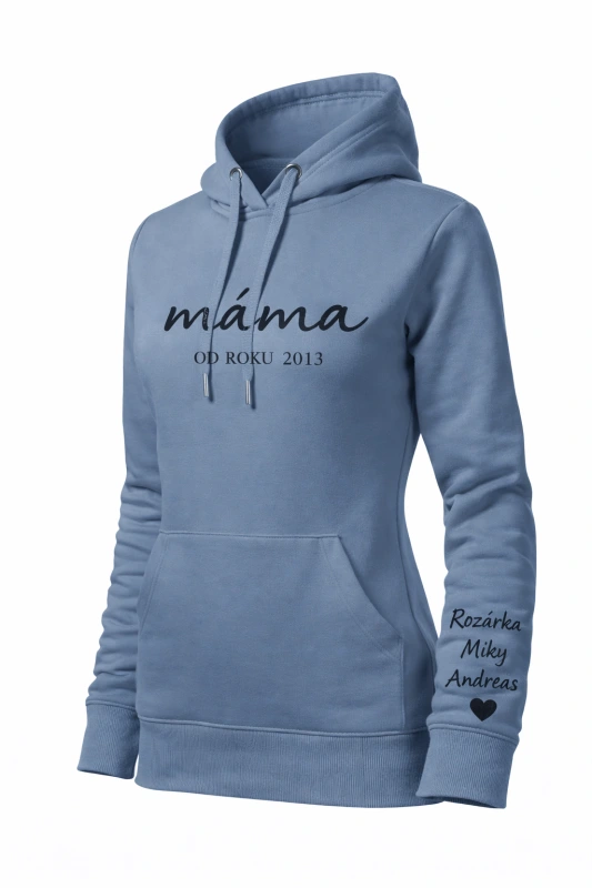 Dámská mikina Máma od roku | se jmény dětí na rukávu 5