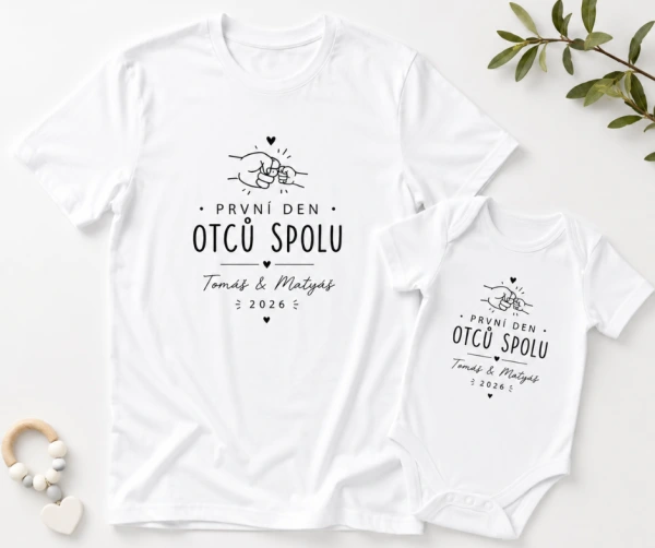 Set trička a body s vlastním jménem – První den otců spolu