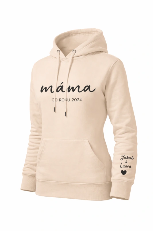 Dámská mikina Máma od roku | se jmény dětí na rukávu 1