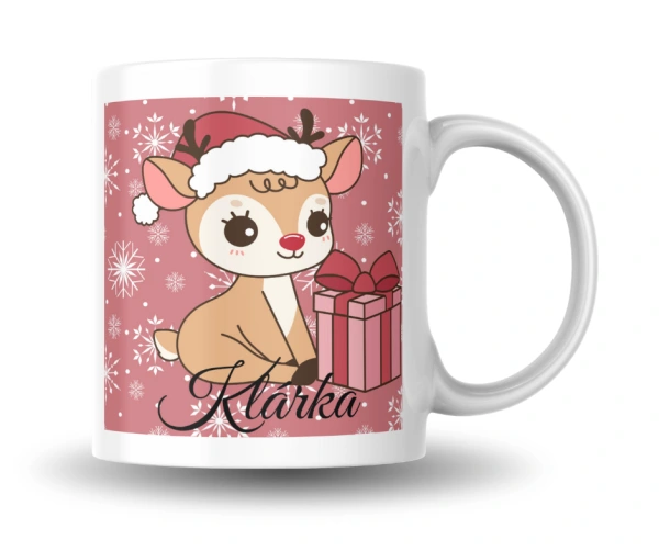 Vánoční hrnek – Sobík s dárkem