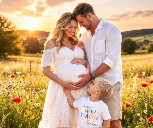 Tričko „Oficiálně velká ségra / velký brácha“ s rokem 1