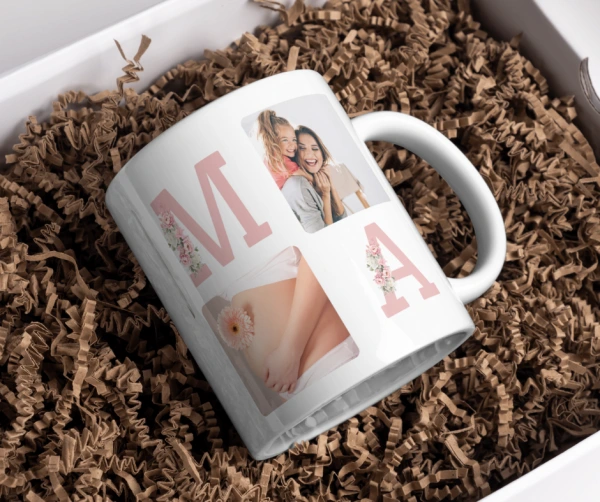 Hrnek MÁMA s vlastními fotografiemi – nádherný dárek pro čerstvou maminku 1