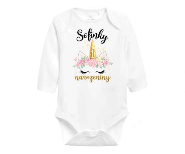 Body k prvním narozeninám s jednorožcem a jménem 1