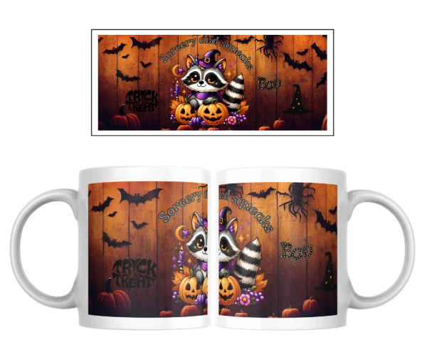 Halloween hrnek – Mýval a dýně