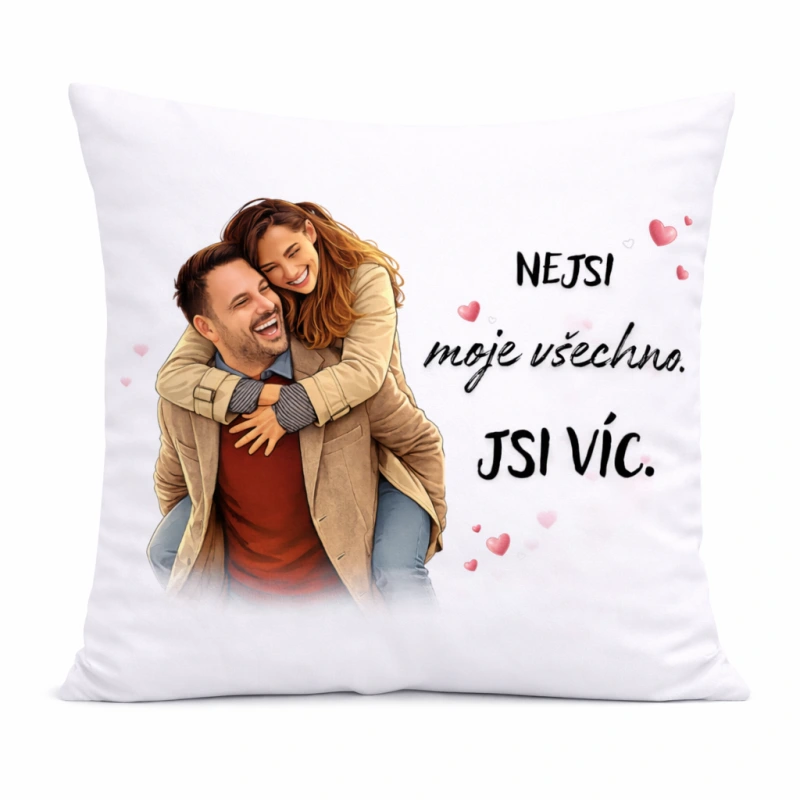 Kreslený polštářek z vaší fotky