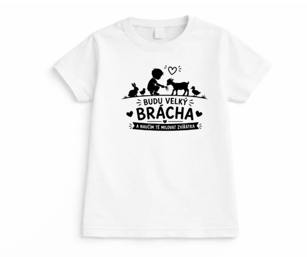 Tričko „Budu velký brácha“ se zvířátky