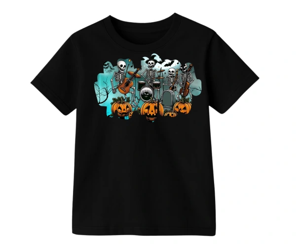 Tričko Halloween – kapela kostlivců