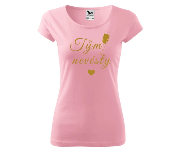Tričko – Tým nevěsty Velikost: 2XL, Barva trička: Bílá, Nápis: Bílý nápis 7