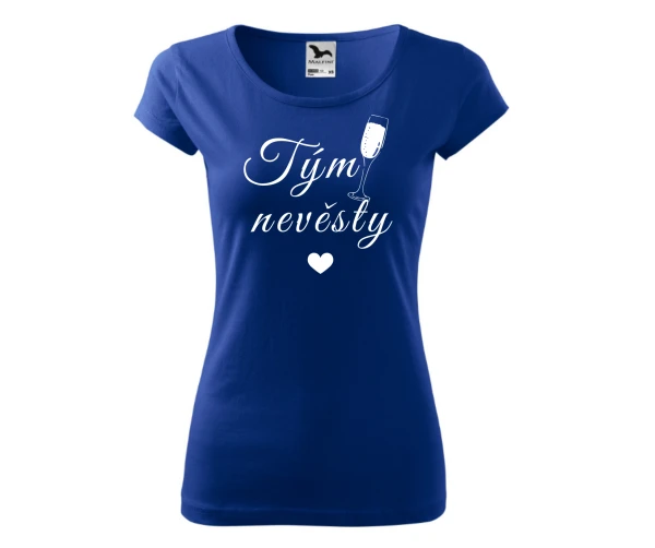 Tričko – Tým nevěsty Velikost: 2XL, Barva trička: Bílá, Nápis: Bílý nápis 20