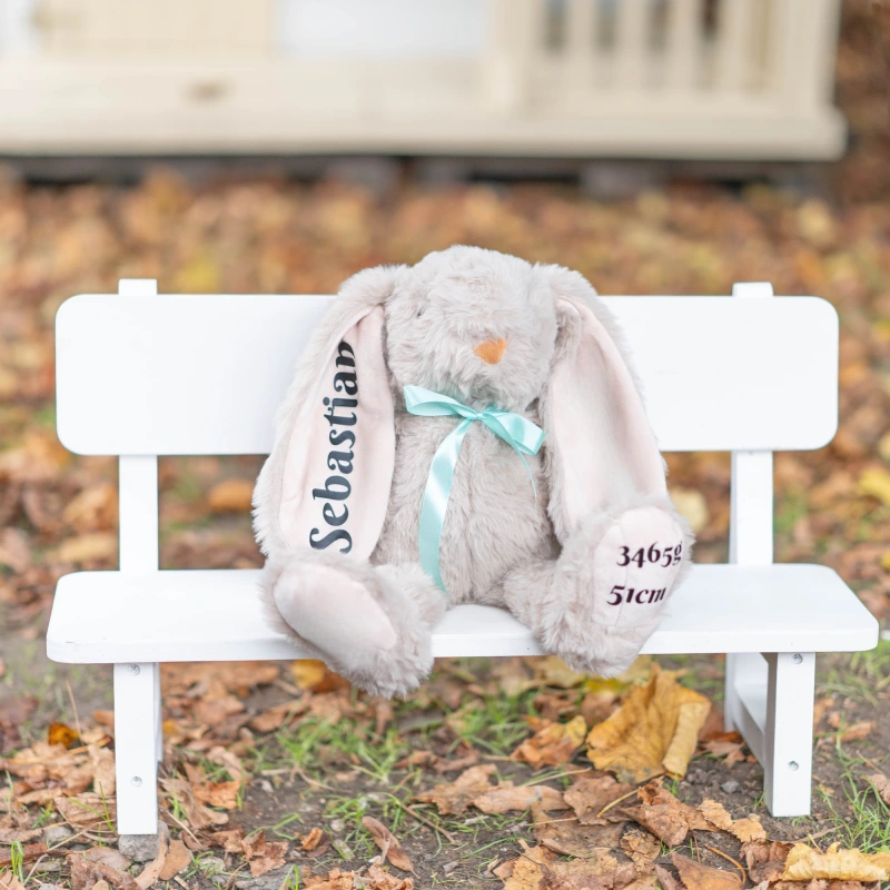 Plyšový zajíček (jedno ouško a tlapka)