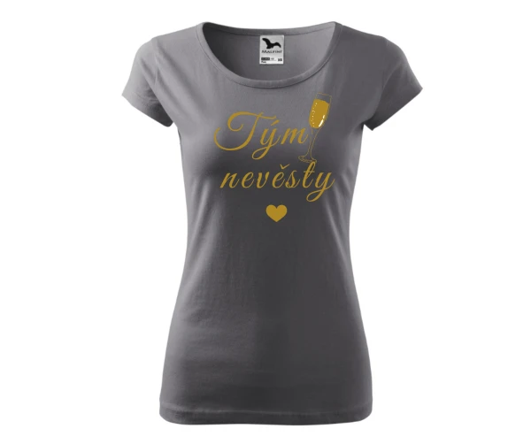 Tričko – Tým nevěsty Velikost: 2XL, Barva trička: Bílá, Nápis: Bílý nápis 4