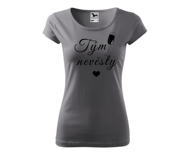 Tričko – Tým nevěsty Velikost: 2XL, Barva trička: Bílá, Nápis: Bílý nápis 5