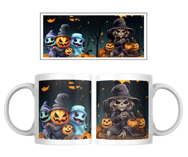 Halloween hrnek – od roztomilých duchů k děsivé čarodějce
