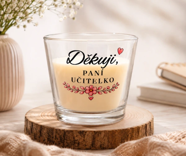 Vonná svíčka pro učitelku | Děkuji, paní učitelko | Vanilka
