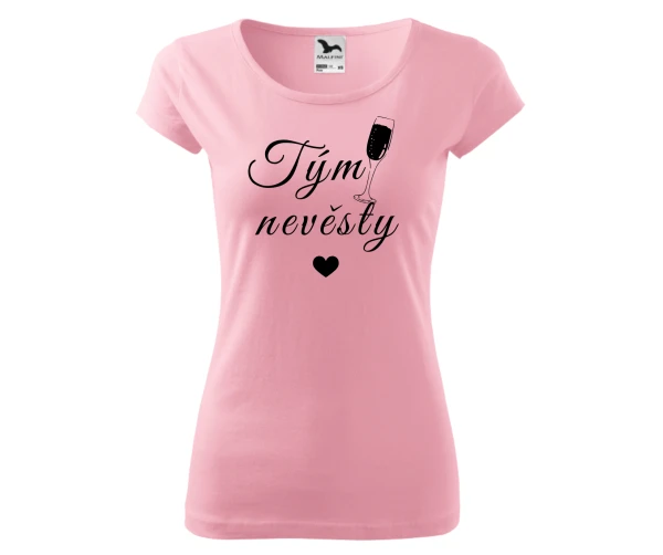 Tričko – Tým nevěsty Velikost: 2XL, Barva trička: Bílá, Nápis: Bílý nápis 8