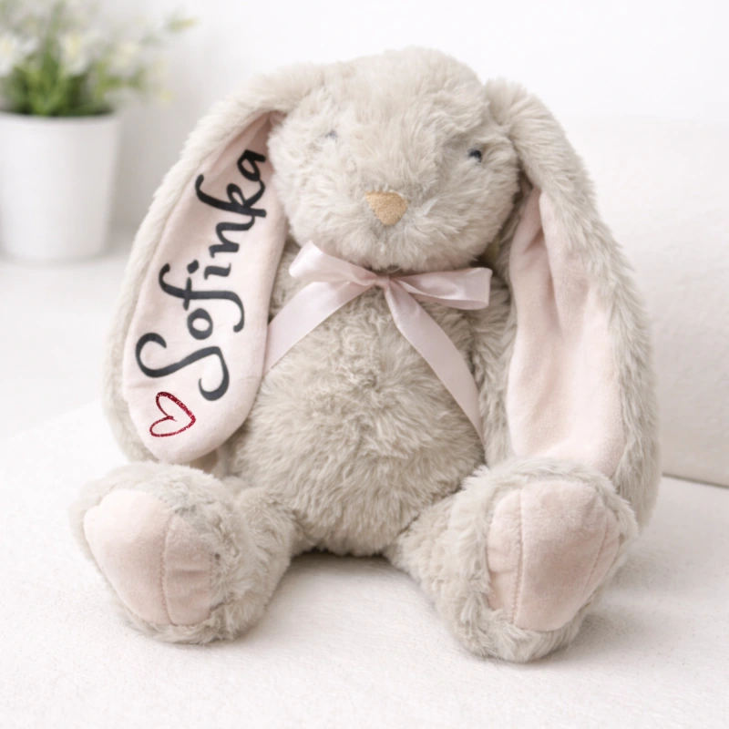Plyšový zajíčci se jménem na oušku - 4 kusy