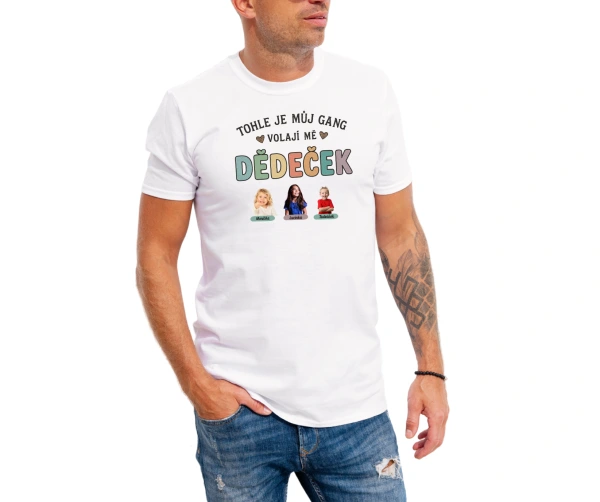 Triko Můj gang pro dědečka s vlastními fotkami dětí 2