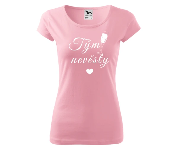 Tričko – Tým nevěsty Velikost: 2XL, Barva trička: Bílá, Nápis: Bílý nápis 9