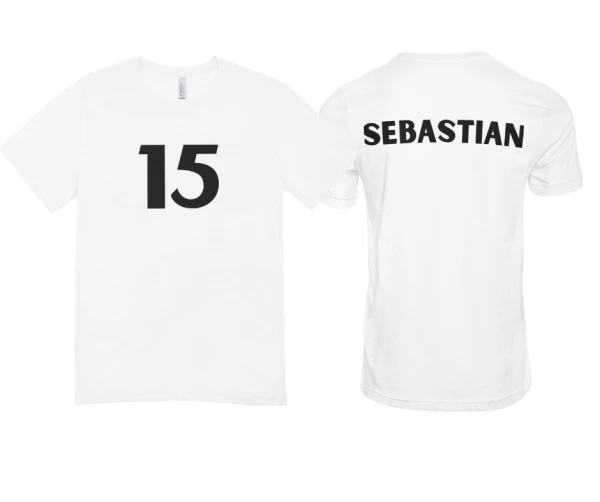 Tričko s číslem a jménem – věk a jméno na přání