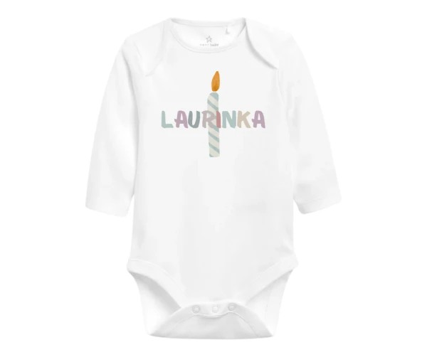 Body s jménem a narozeninovou svíčkou – sladký začátek prvních narozenin 3