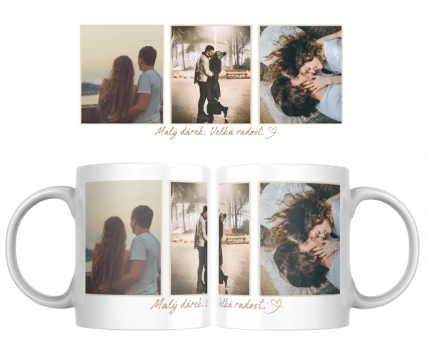 Hrnek s koláží fotek a vlastním textem – osobní dárek od srdce 1