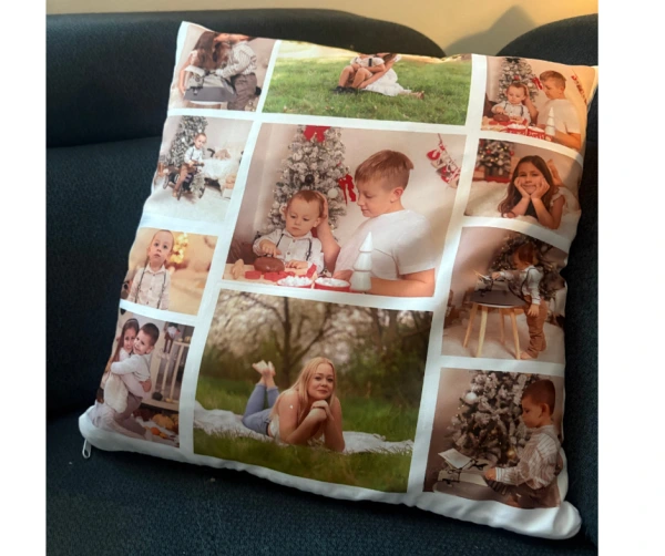 Polštář s vlastní fotografií – koláž vzpomínek