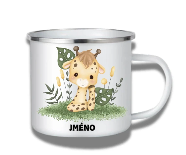 Plecháček Safari žirafa s jménem na přání