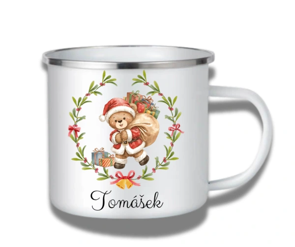 Plecháček s medvídkem Santou