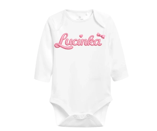 Body s efektem pleteného jména -růžová 1