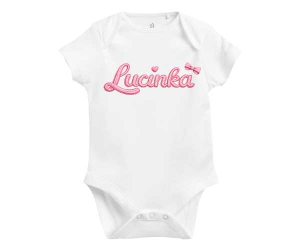 Body s efektem pleteného jména -růžová