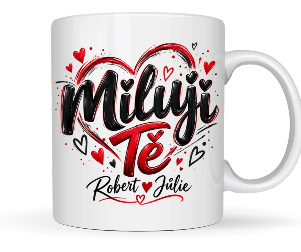 Hrnek „Miluji Tě“ se jmény na přání | Romantický dárek pro zamilované